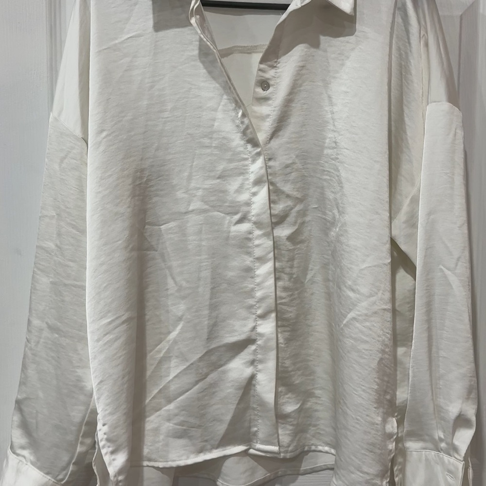 Zara White Button Down Shirt